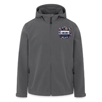 Kassette - Recycelte Männer Softshell-Jacke von Stanley/Stella - Anthrazit - Vorne - AI Model Male 185 light (185cm)