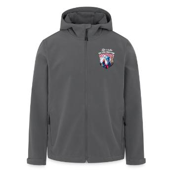 Ski, Skifahrer - Life is better on the bretter - Recycelte Männer Softshell-Jacke von Stanley/Stella - Anthrazit - Vorne - AI Model Male 185 light (185cm)