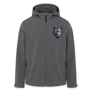 Geometric Wolf - Recycelte Männer Softshell-Jacke von Stanley/Stella - Anthrazit - Vorne - AI Model Male 185 light (185cm)