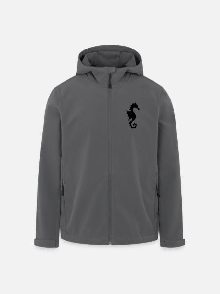 un hippocampe - Veste softshell homme en polyester recyclé Stanley/Stella - charbon
