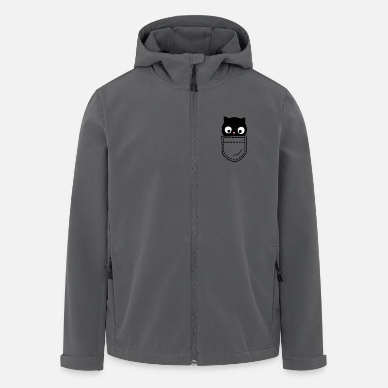 Chat Chats - Veste softshell homme en polyester recyclé Stanley/Stella - charbon