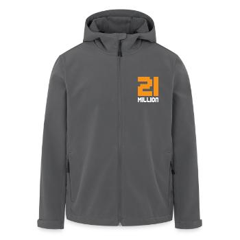 21 Millionen Bitcoin - Recycelte Männer Softshell-Jacke von Stanley/Stella - Anthrazit - Vorne - AI Model Male 185 light (185cm)