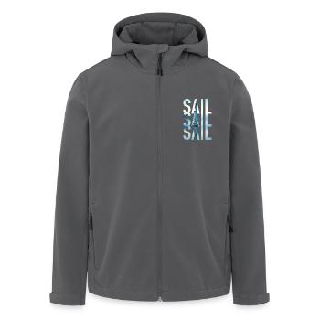 Sail Segeln Segelboot - Recycelte Männer Softshell-Jacke von Stanley/Stella - Anthrazit - Vorne - AI Model Male 185 light (185cm)