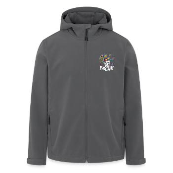 Lustiger Karneval Fasching Skull Helau - Recycelte Männer Softshell-Jacke von Stanley/Stella - Anthrazit - Vorne - AI Model Male 185 light (185cm)