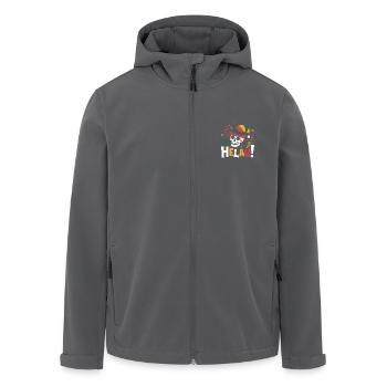 Lustiger Karneval Fasching Skull Helau - Recycelte Männer Softshell-Jacke von Stanley/Stella - Anthrazit - Vorne - AI Model Male 185 light (185cm)