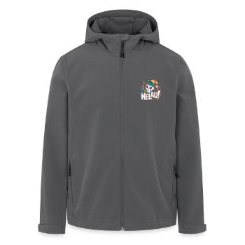 Lustiger Karneval Fasching Skull Helau - Recycelte Männer Softshell-Jacke von Stanley/Stella - Anthrazit - Vorne - AI Model Male 185 light (185cm)