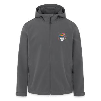 Lustiger Karneval Fasching Skull Helau - Recycelte Männer Softshell-Jacke von Stanley/Stella - Anthrazit - Vorne - AI Model Male 185 light (185cm)