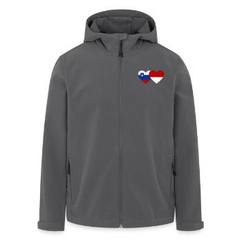Slowenien Indonesien Flagge Herz - Recycelte Männer Softshell-Jacke von Stanley/Stella - Anthrazit - Vorne - AI Model Male 185 light (185cm)