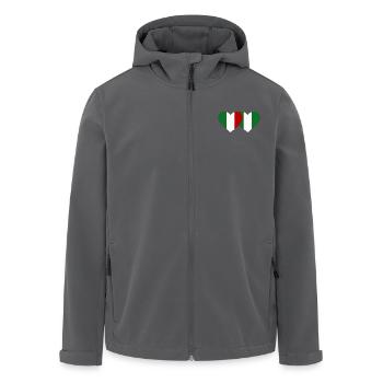 Italien Nigeria Flagge Herz - Recycelte Männer Softshell-Jacke von Stanley/Stella - Anthrazit - Vorne - AI Model Male 185 light (185cm)