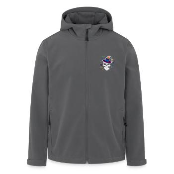 Lustiger Karneval Fasching Skull Helau - Recycelte Männer Softshell-Jacke von Stanley/Stella - Anthrazit - Vorne - AI Model Male 185 light (185cm)