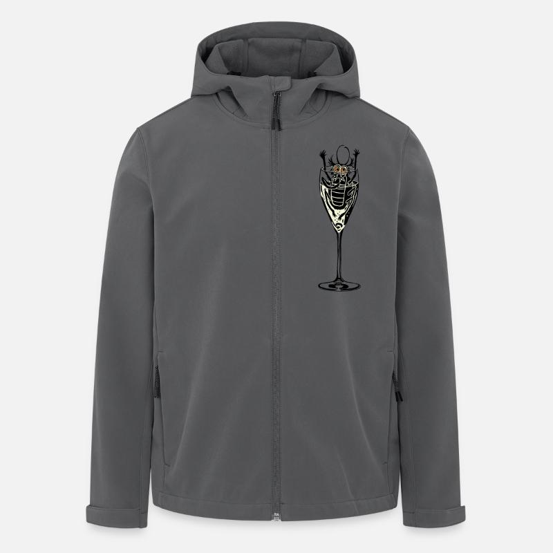 Insecte dans le vin mousseux - Veste softshell homme en polyester recyclé Stanley/Stella - charbon