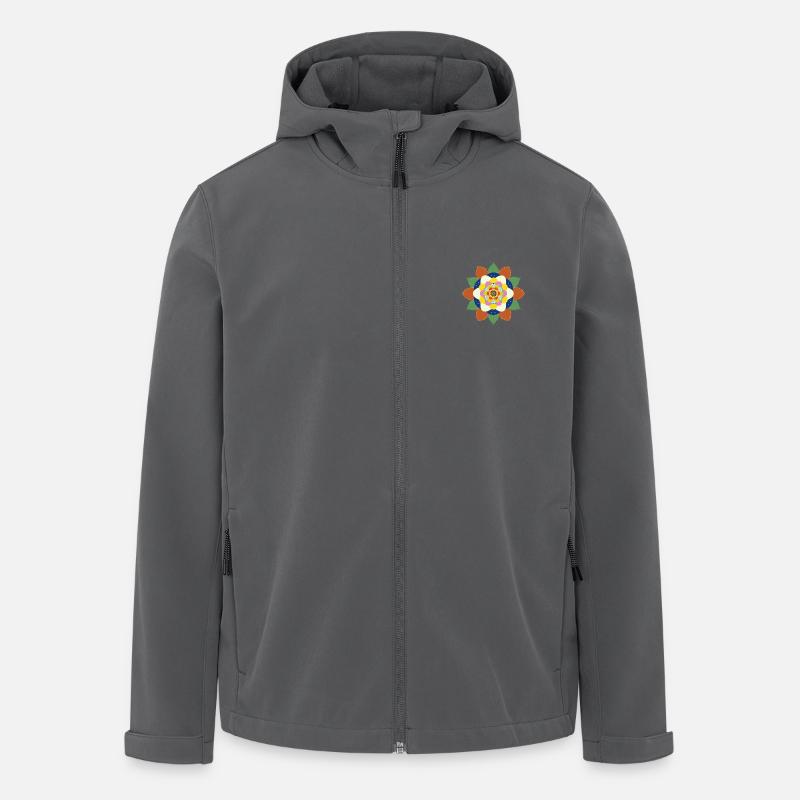 Resistentia-Blume - Recycelte Männer Softshell-Jacke von Stanley/Stella - Anthrazit