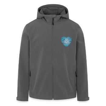Ich liebe Tauchen, Herz, Taucher, Hai - Recycelte Männer Softshell-Jacke von Stanley/Stella - Anthrazit - Vorne - AI Model Male 185 light (185cm)