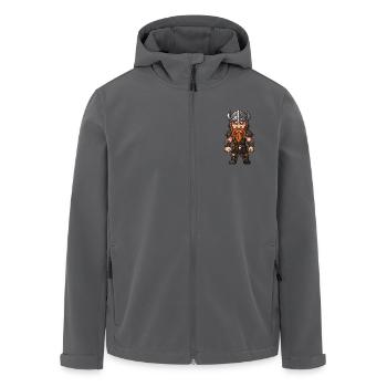 Wikinger Krieger Odin - Recycelte Männer Softshell-Jacke von Stanley/Stella - Anthrazit - Vorne - AI Model Male 185 light (185cm)