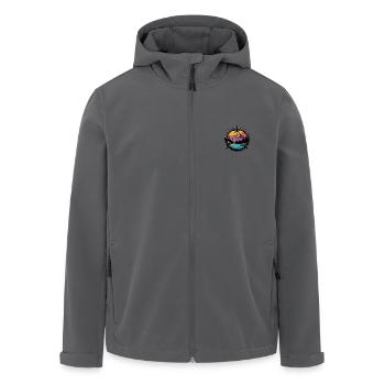 Berge Kompass Landschaft - Recycelte Männer Softshell-Jacke von Stanley/Stella - Anthrazit - Vorne - AI Model Male 185 light (185cm)