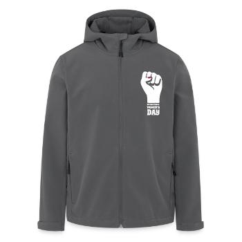International Women's Day - Geschenk - Recycelte Männer Softshell-Jacke von Stanley/Stella - Anthrazit - Vorne - AI Model Male 185 light (185cm)