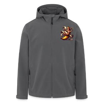 Affe - Recycelte Männer Softshell-Jacke von Stanley/Stella - Anthrazit - Vorne - AI Model Male 185 light (185cm)