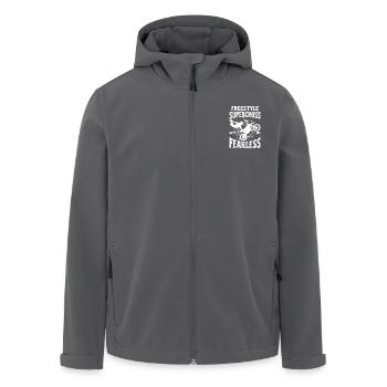 Dirtbike Rider Gets Me Fearless MX Motocross - Recycelte Männer Softshell-Jacke von Stanley/Stella - Anthrazit - Vorne - AI Model Male 185 light (185cm)