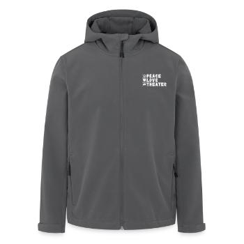 Theater Peace Love Actor Musical Design - Recycelte Männer Softshell-Jacke von Stanley/Stella - Anthrazit - Vorne - AI Model Male 185 light (185cm)