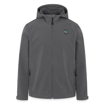 Außerirdisches Logo "I want to Believe" - Recycelte Männer Softshell-Jacke von Stanley/Stella - Anthrazit - Vorne - AI Model Male 185 light (185cm)