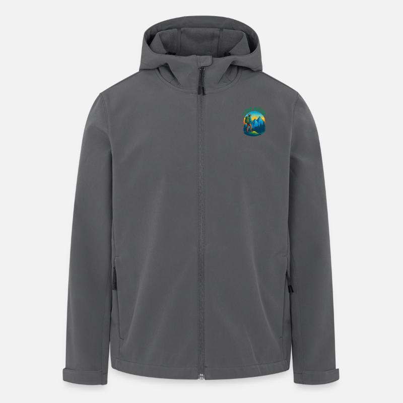Ich liebe Wandern - Recycelte Männer Softshell-Jacke von Stanley/Stella - Anthrazit