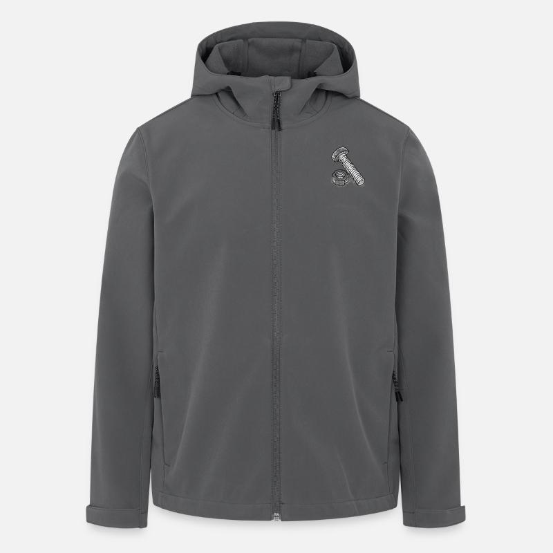 Schraube und Mutter - Recycelte Männer Softshell-Jacke von Stanley/Stella - Anthrazit