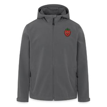Happy Raspberry - Men’s Recycled Softshell Jacket by Stanley/Stella - anthracite - Front - AI Model Male 185 light (185cm)