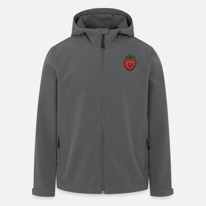 Happy Raspberry - Men’s Recycled Softshell Jacket by Stanley/Stella - anthracite