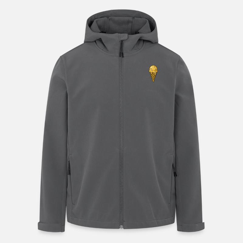 Crème glacée - Deluxe - Veste softshell homme en polyester recyclé Stanley/Stella - charbon
