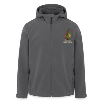 Das ist der Gemüse Schlüssel - Recycelte Männer Softshell-Jacke von Stanley/Stella - Anthrazit - Vorne - AI Model Male 185 light (185cm)