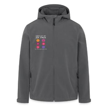 Blumen Sixpack - Recycelte Männer Softshell-Jacke von Stanley/Stella - Anthrazit - Vorne - AI Model Male 185 light (185cm)