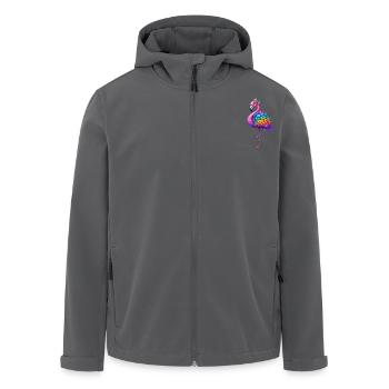 Schöner Flamingo - Recycelte Männer Softshell-Jacke von Stanley/Stella - Anthrazit - Vorne - AI Model Male 185 light (185cm)