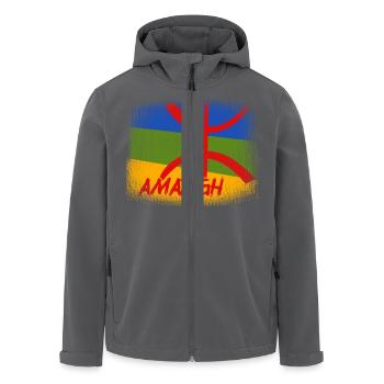 Amazigh Mon Origine Maroc Algerien Rif Souss Kabyle - Recycelte Männer Softshell-Jacke von Stanley/Stella - Anthrazit - Vorne - AI Model Male 185 light (185cm)