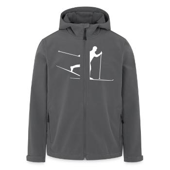 Langlauf 1 - Recycelte Männer Softshell-Jacke von Stanley/Stella - Anthrazit - Vorne - AI Model Male 185 light (185cm)