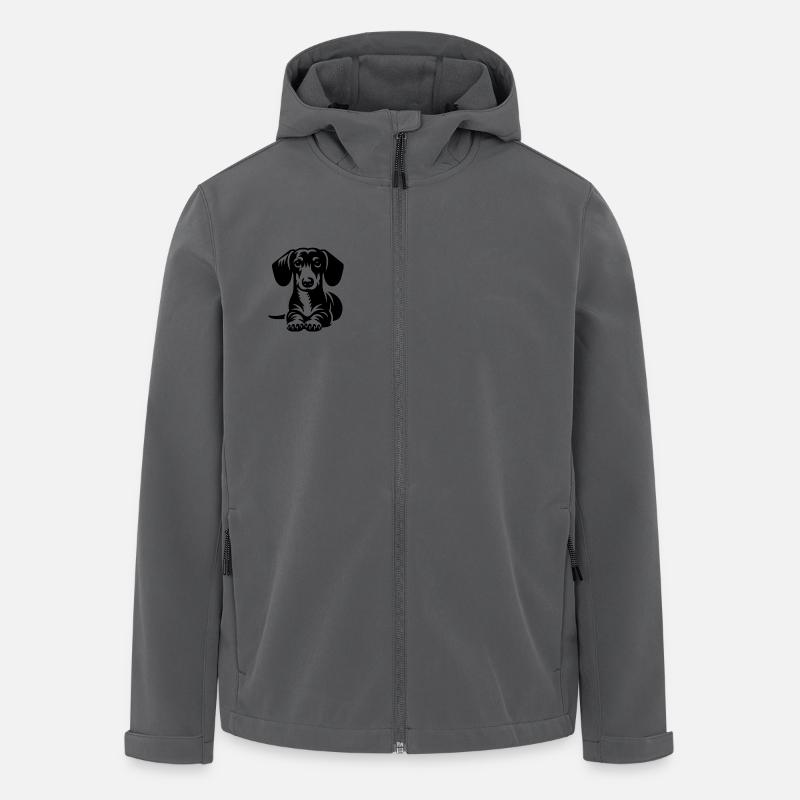 Dackel - Recycelte Männer Softshell-Jacke von Stanley/Stella - Anthrazit