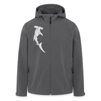 Der weißer Hammerhai - Recycelte Männer Softshell-Jacke von Stanley/Stella - Anthrazit - Vorne - AI Model Male 185 light (185cm)