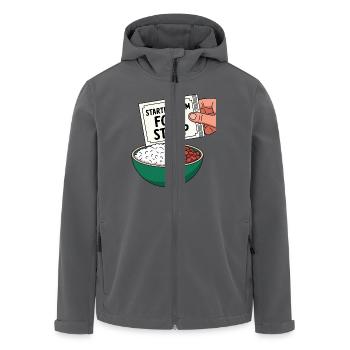 Tombez amoureux des hérissons - Veste softshell homme en polyester recyclé Stanley/Stella - charbon - Devant - AI Model Male 185 light (185cm)