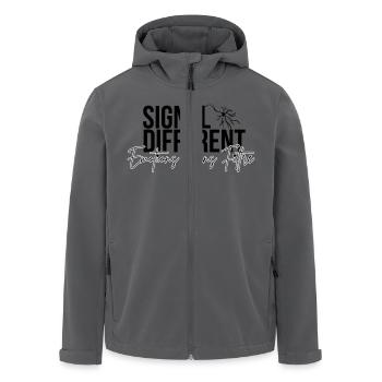 Ungefilterte Emotionen FR - Recycelte Männer Softshell-Jacke von Stanley/Stella - Anthrazit - Vorne - AI Model Male 185 light (185cm)