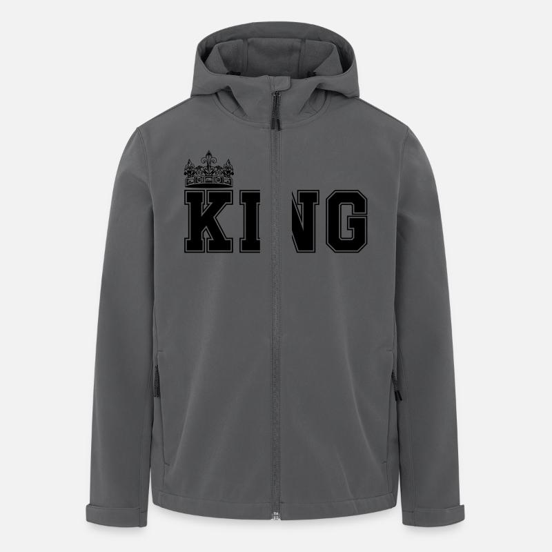King - Men’s Recycled Softshell Jacket by Stanley/Stella - anthracite