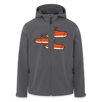 3 Sous-marins Flotte Trois Escadrons Groupe Equipe Équipage - Veste softshell homme en polyester recyclé Stanley/Stella - charbon - Devant - AI Model Male 185 light (185cm)