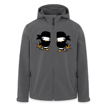 2 Vögel Ninja Kämpfer Assassin Schwert Ninjastern - Recycelte Männer Softshell-Jacke von Stanley/Stella - Anthrazit - Vorne - AI Model Male 185 light (185cm)