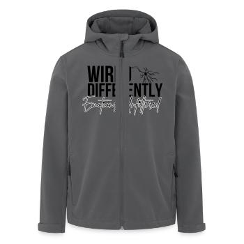 Emotionen ungefiltert - Recycelte Männer Softshell-Jacke von Stanley/Stella - Anthrazit - Vorne - AI Model Male 185 light (185cm)