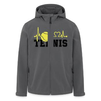 tennis beat love logo - Recycelte Männer Softshell-Jacke von Stanley/Stella - Anthrazit - Vorne - AI Model Male 185 light (185cm)