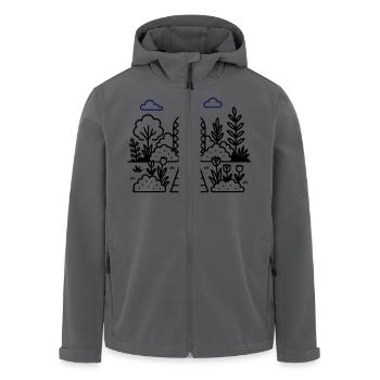 Garten Gärtnerei Logo - Recycelte Männer Softshell-Jacke von Stanley/Stella - Anthrazit - Vorne - AI Model Male 185 light (185cm)