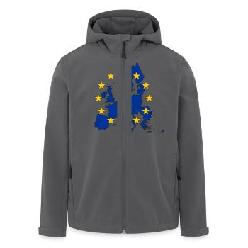 Europäische Union - Recycelte Männer Softshell-Jacke von Stanley/Stella - Anthrazit - Vorne - AI Model Male 185 light (185cm)