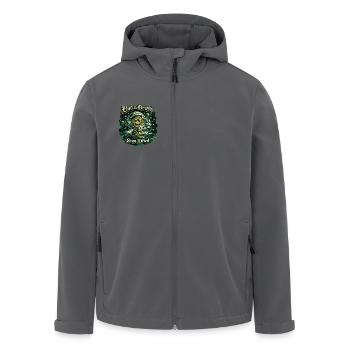 Cosmo-Kumpel im Weltraumanzug - Recycelte Männer Softshell-Jacke von Stanley/Stella - Anthrazit - Vorne - AI Model Male 185 light (185cm)