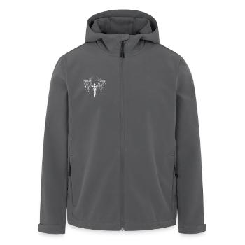 Dorniges Kreuzornament Logo - Recycelte Männer Softshell-Jacke von Stanley/Stella - Anthrazit - Vorne - AI Model Male 185 light (185cm)