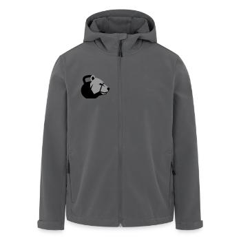dynamic bear head with kettlebell - Men’s Recycled Softshell Jacket by Stanley/Stella - anthracite - Front - AI Model Male 185 light (185cm)