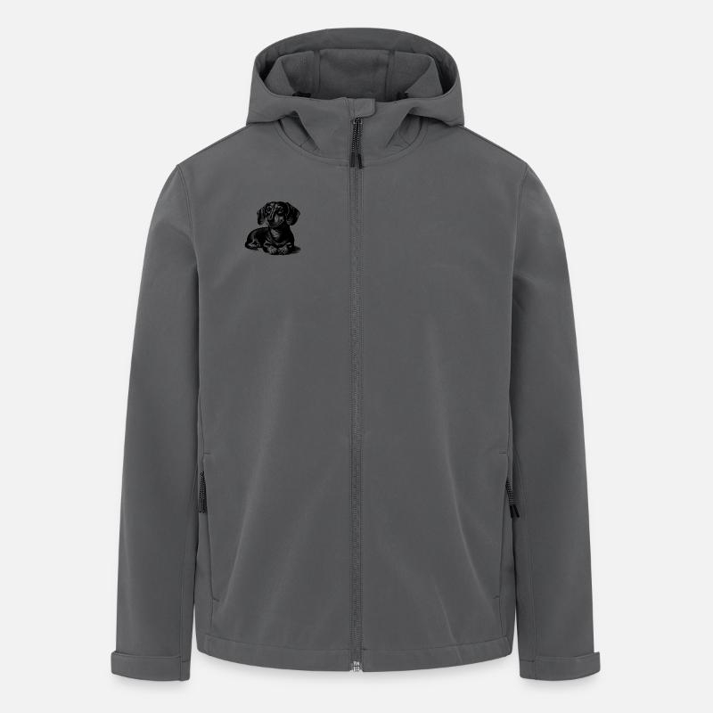 Dackel - Recycelte Männer Softshell-Jacke von Stanley/Stella - Anthrazit