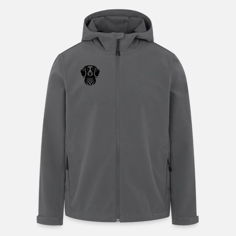 Dackel - Recycelte Männer Softshell-Jacke von Stanley/Stella - Anthrazit